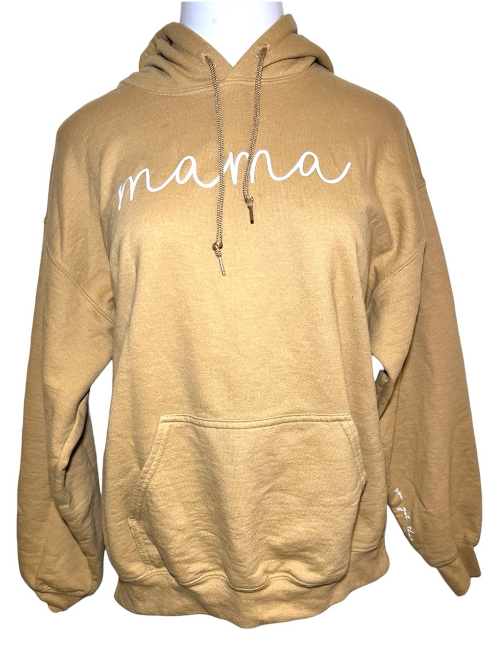 “Mama” Women’s Tan Hooded Sweatshirt